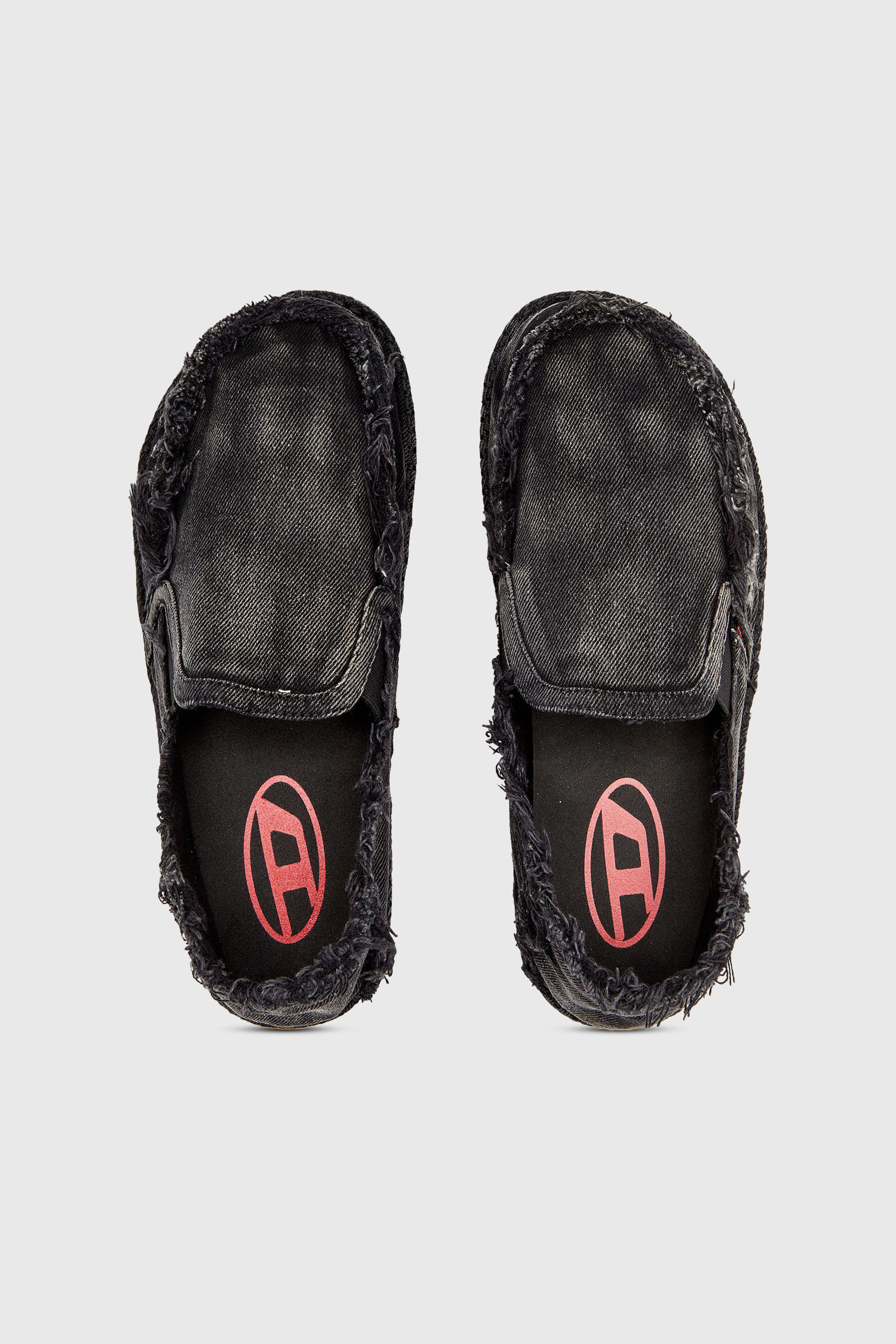 Diesel - D-LUKAS ESP, Man's D-Lukas - Espadrilles in frayed denim in Black - 5