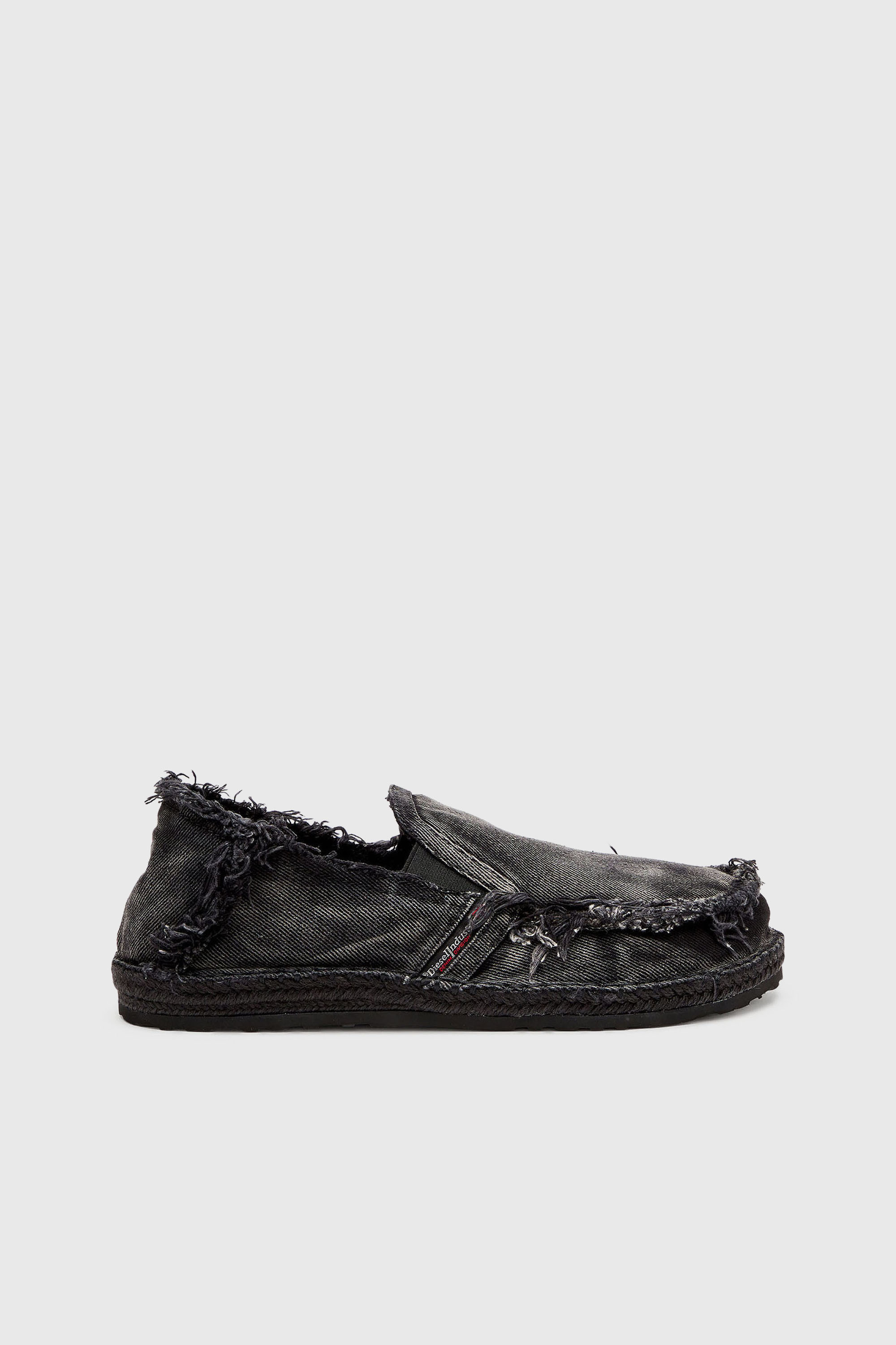 Diesel - D-LUKAS ESP, Man's D-Lukas - Espadrilles in frayed denim in Black - 1