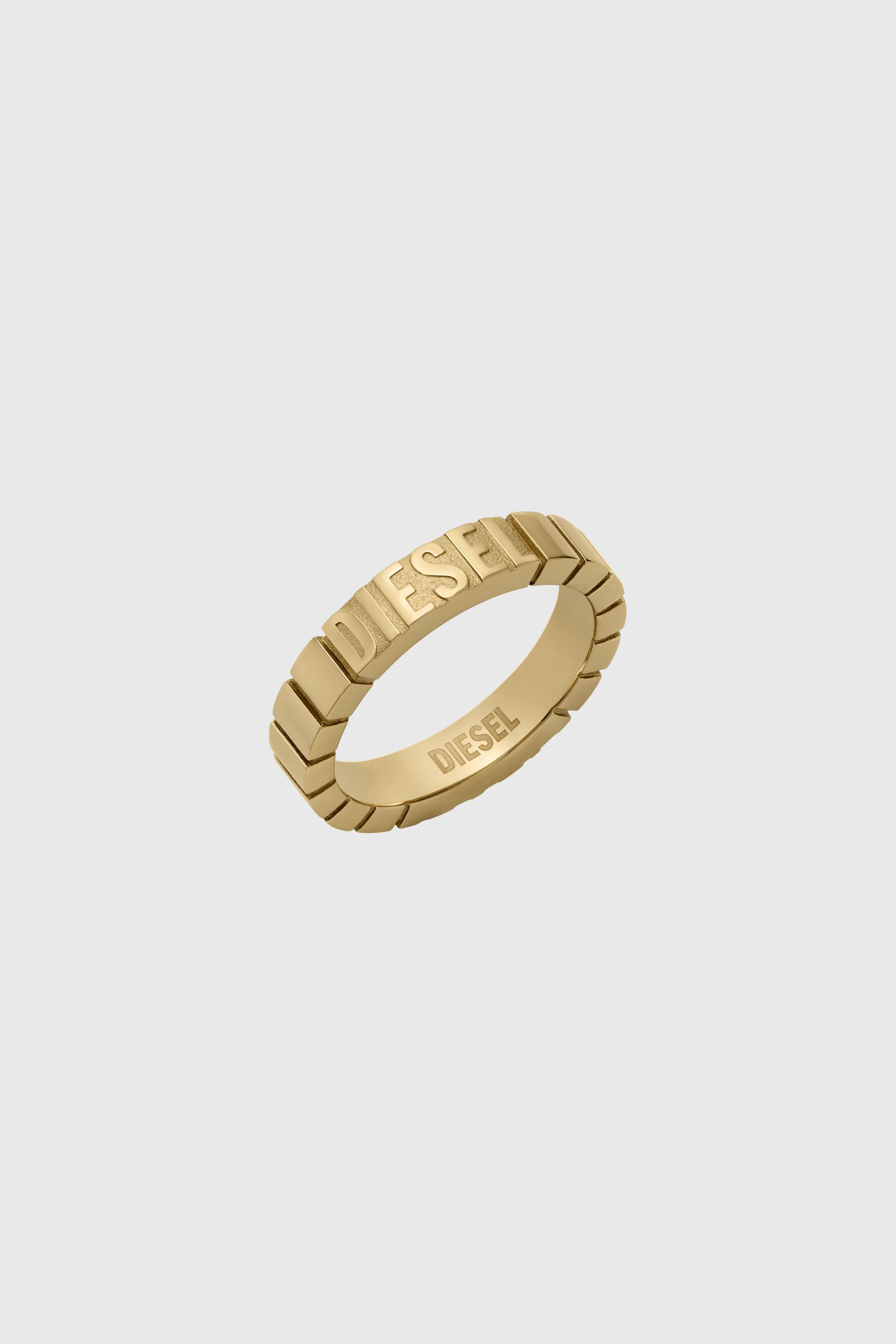 Diesel - DX1613710, Unisex's Stainless Steel Band Ring in Gold - 1