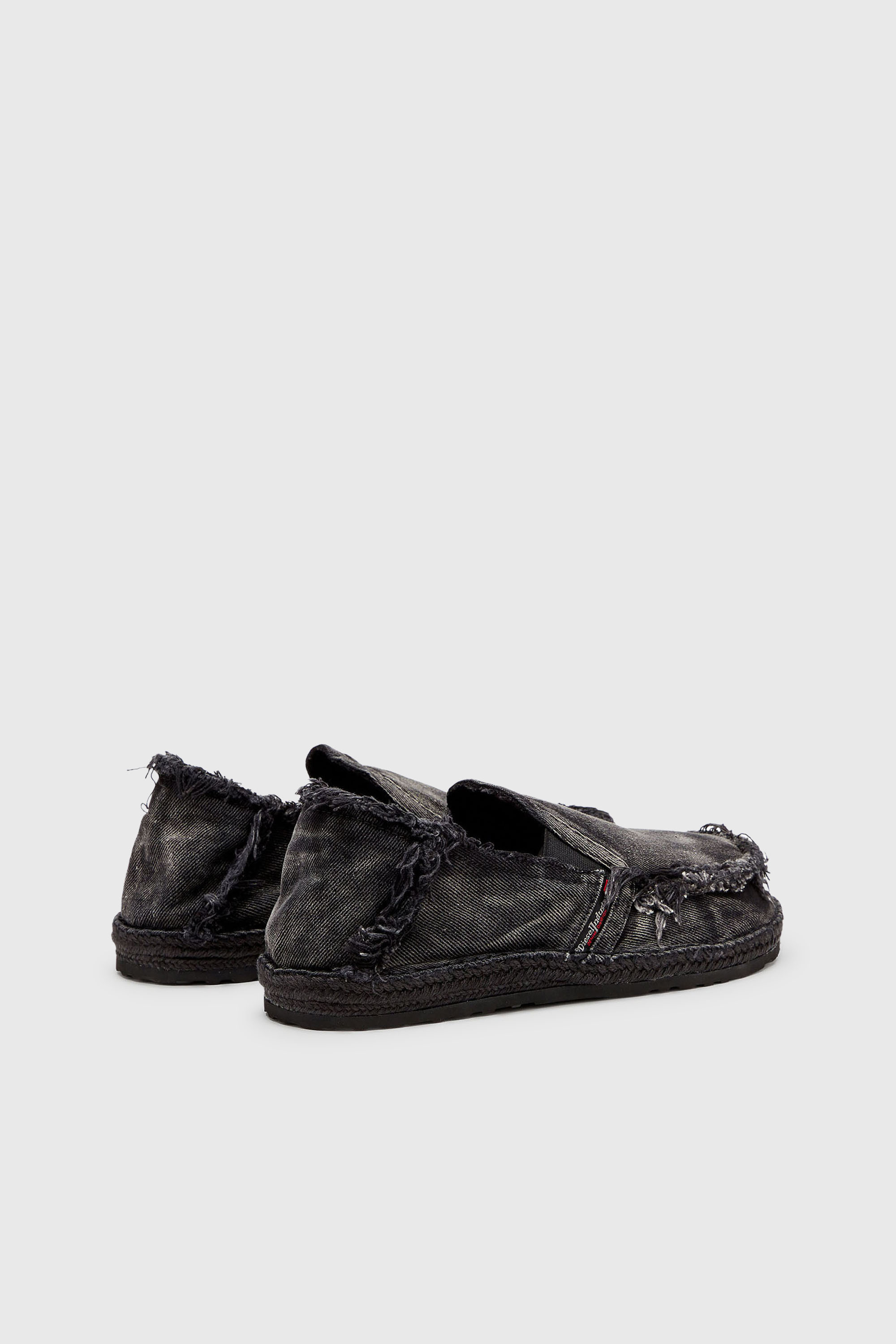Diesel - D-LUKAS ESP, Man's D-Lukas - Espadrilles in frayed denim in Black - 3