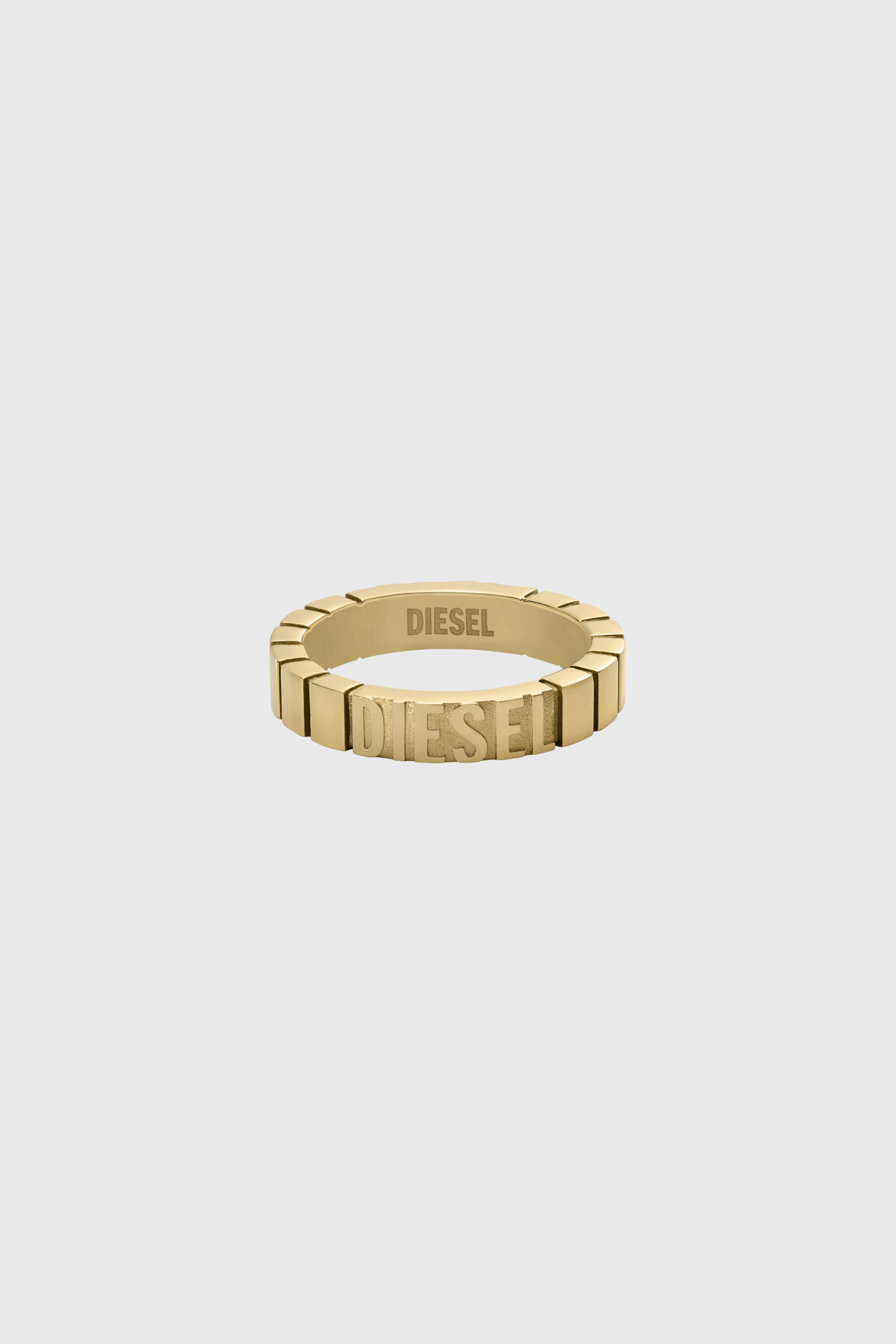 Diesel - DX1613710, Unisex's Stainless Steel Band Ring in Gold - 2